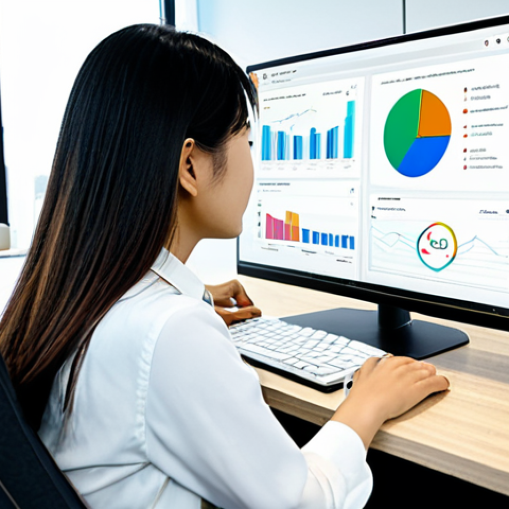 **
"A Vietnamese marketing professional, fully clothed in a stylish office outfit, analyzing data on a computer screen displaying Google Analytics. The background features a modern office with coworkers collaborating. Safe for work, appropriate content, professional, perfect anatomy, correct proportions, natural pose, well-formed hands, proper finger count, natural body proportions."
**