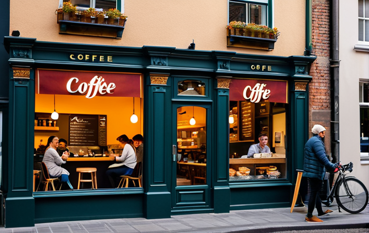 광고홍보사와 로컬 광고 성공 사례 - **
"A vibrant local coffee shop bustling with customers, featuring a professionally designed logo a...