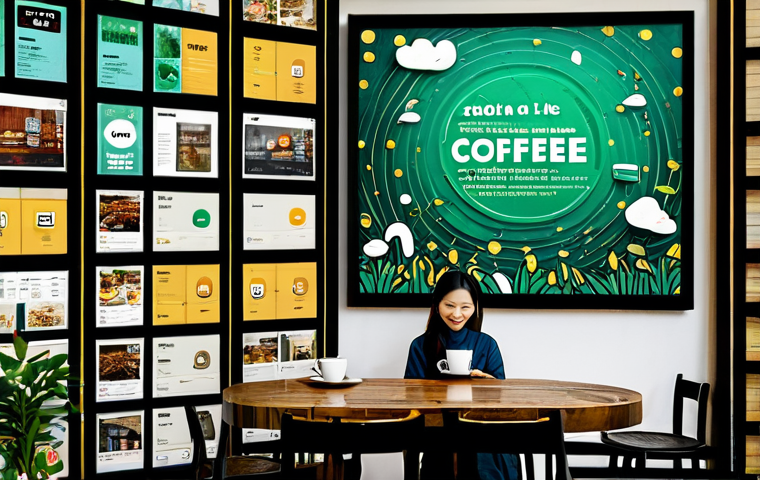 광고홍보사와 크리에이티브 마케팅 사례 - **
"A vibrant and personalized advertisement for a local coffee shop in Hanoi, Vietnam. The ad feat...