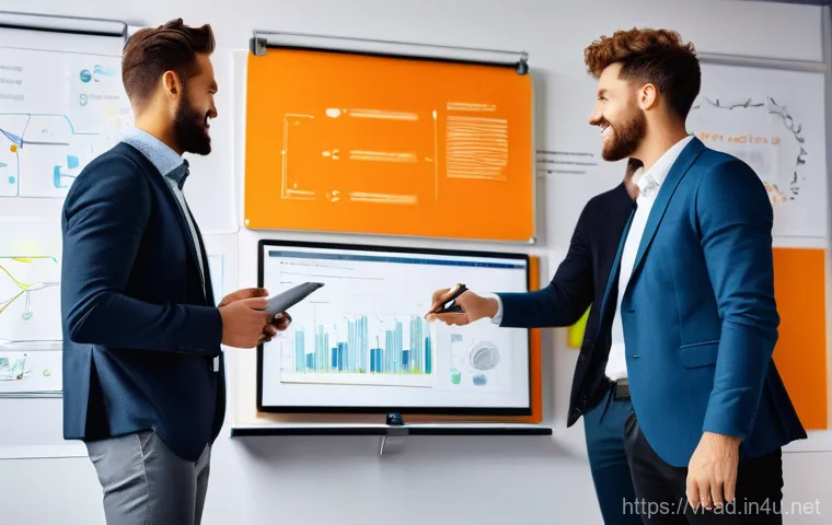 광고홍보사와 빅데이터 활용 광고 - A vibrant, high-tech illustration depicting the power of Big Data in understanding customers. In the... 광고홍보사와 빅데이터 활용 광고 - A vibrant, high-tech illustration depicting the power of Big Data in understanding customers. In the...