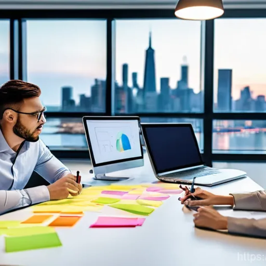 광고홍보사와 미디어 바잉 프로세스 - **Prompt 1: Dynamic Agency Brainstorm Session**
"A diverse team of young, energetic marketing pr...