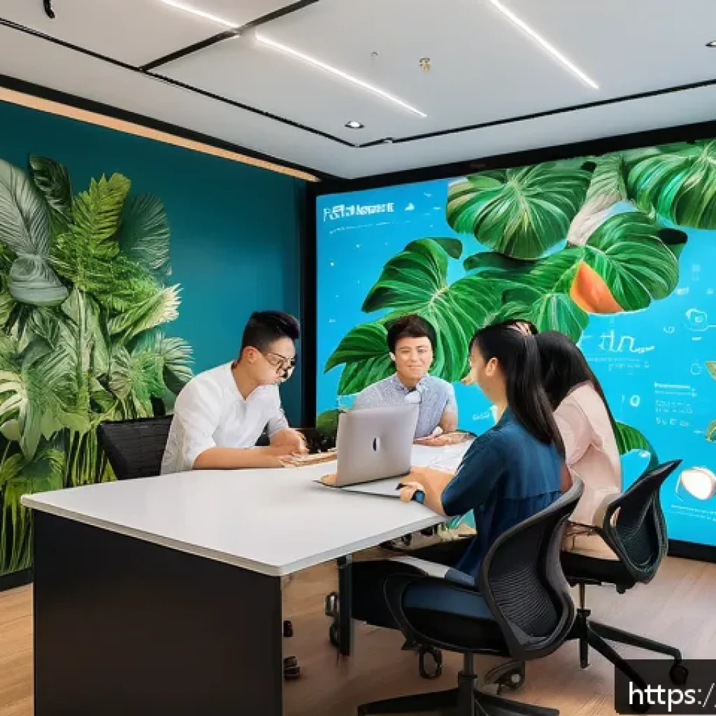 광고홍보사와 브랜드 캠페인 성과 - A vibrant digital marketing office scene in Ho Chi Minh City, Vietnam, featuring a young Vietnamese ...